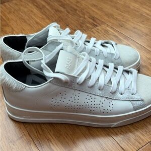 P448 White and Gray Women's Sneakers. Size 7.5. Exc Cond. Smoke Free home